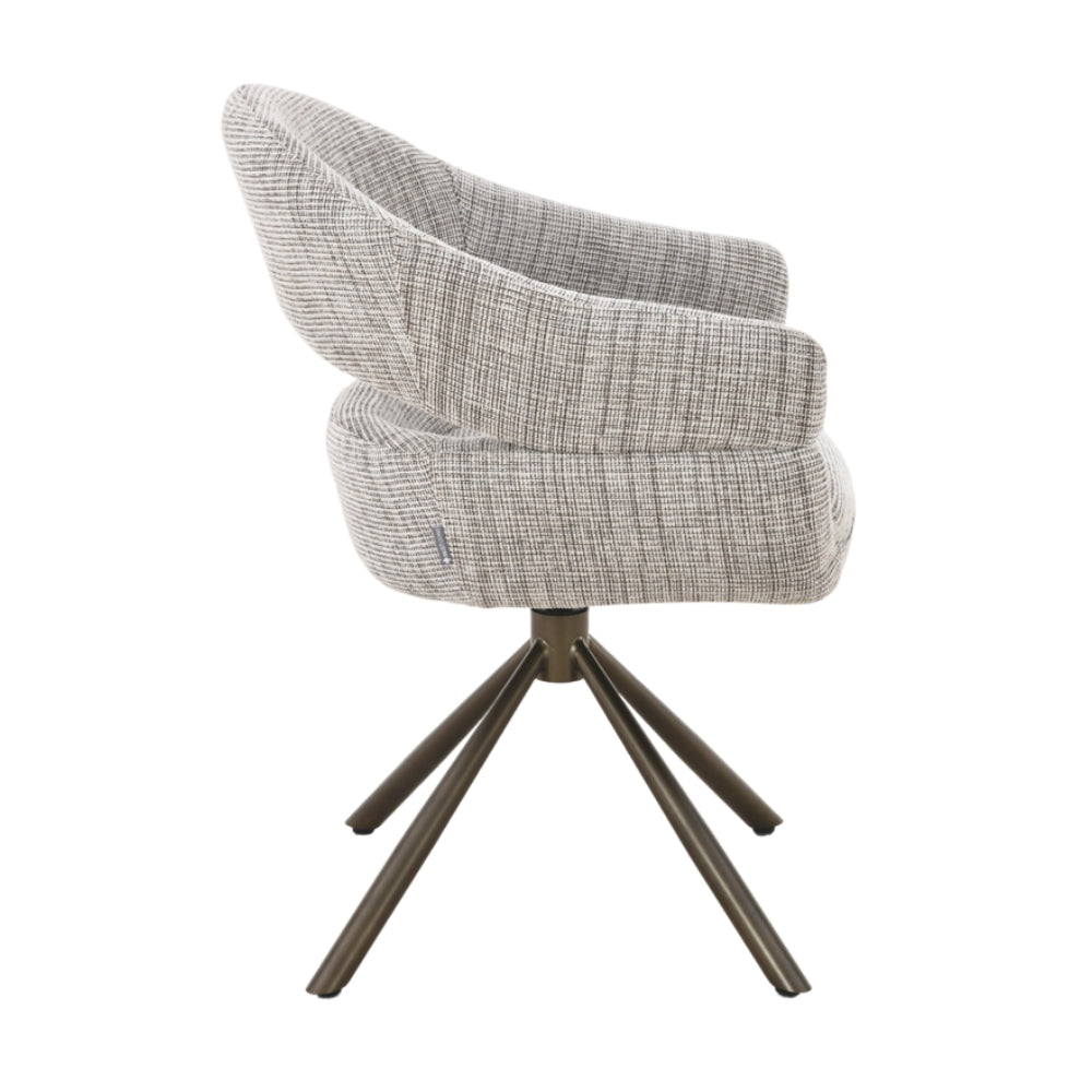 MUST Living Chaise de salle à manger pivotante Clooney Beige