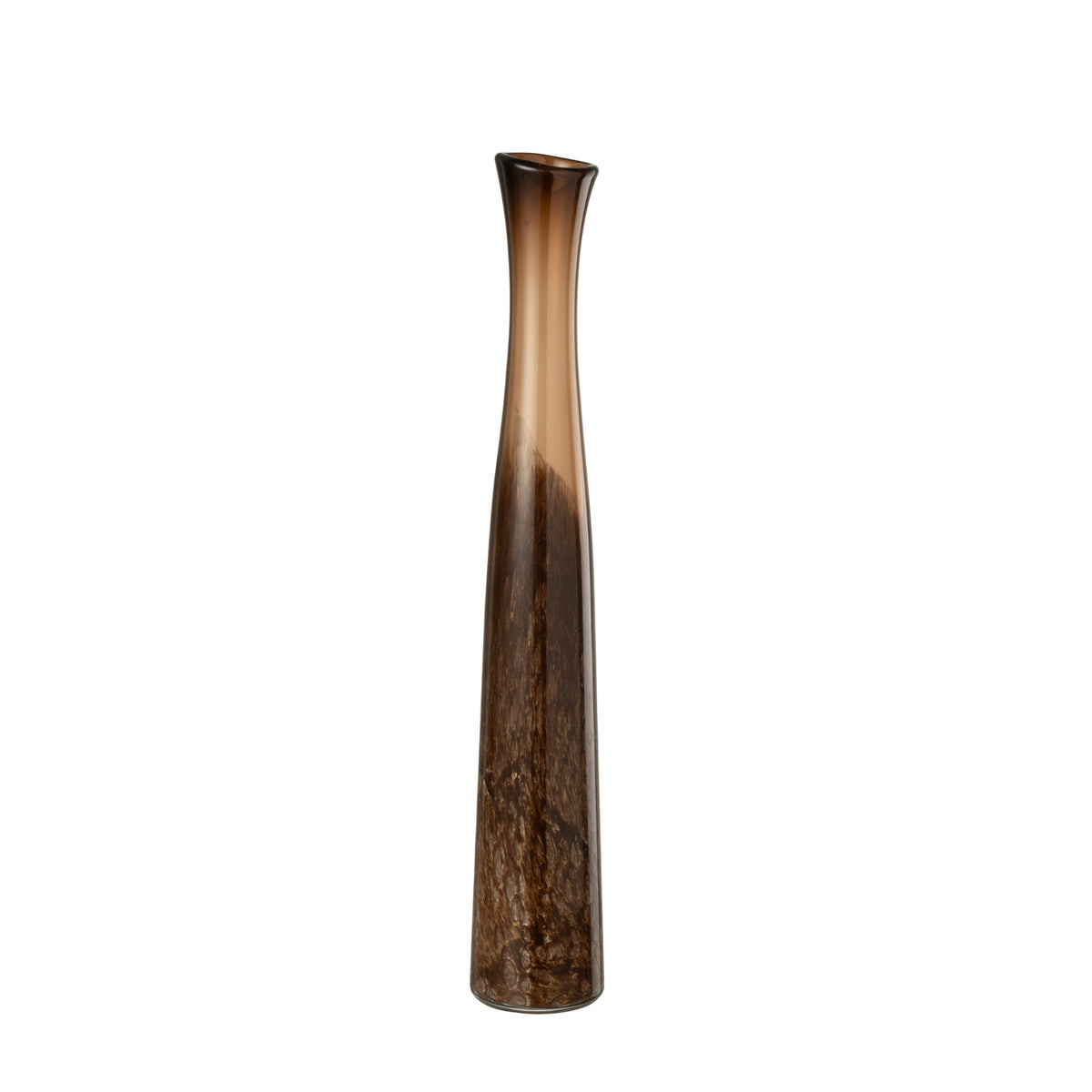 Lot de 2 vases cylindriques en verre marron foncé J-Line