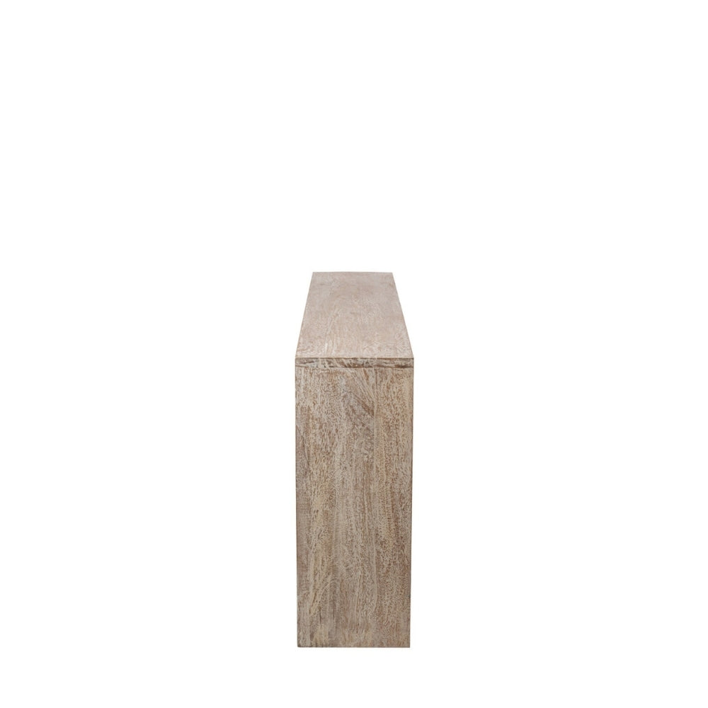 Bibliothèque en bois de manguier blanc cassé J-Line