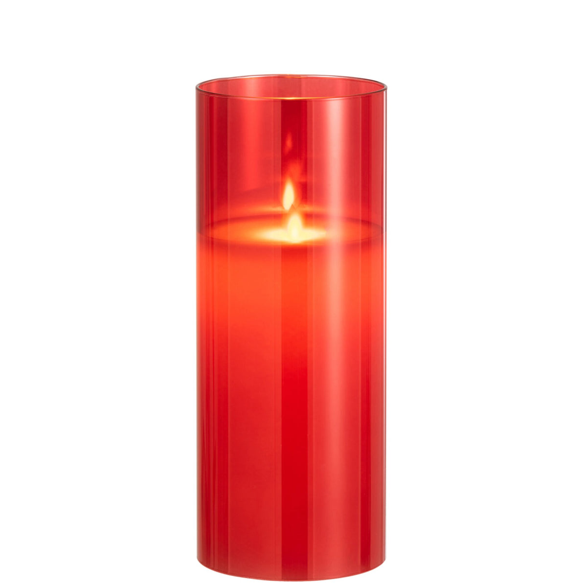 Lampe LED Verre Scintillant Rouge Large