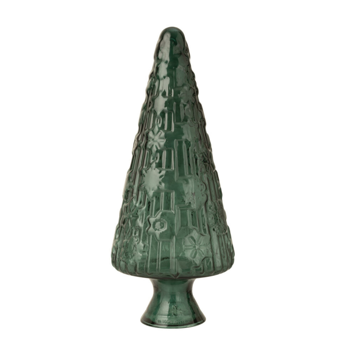 Ornement de sapin de Noël en verre vert, grand modèle, J-Line
