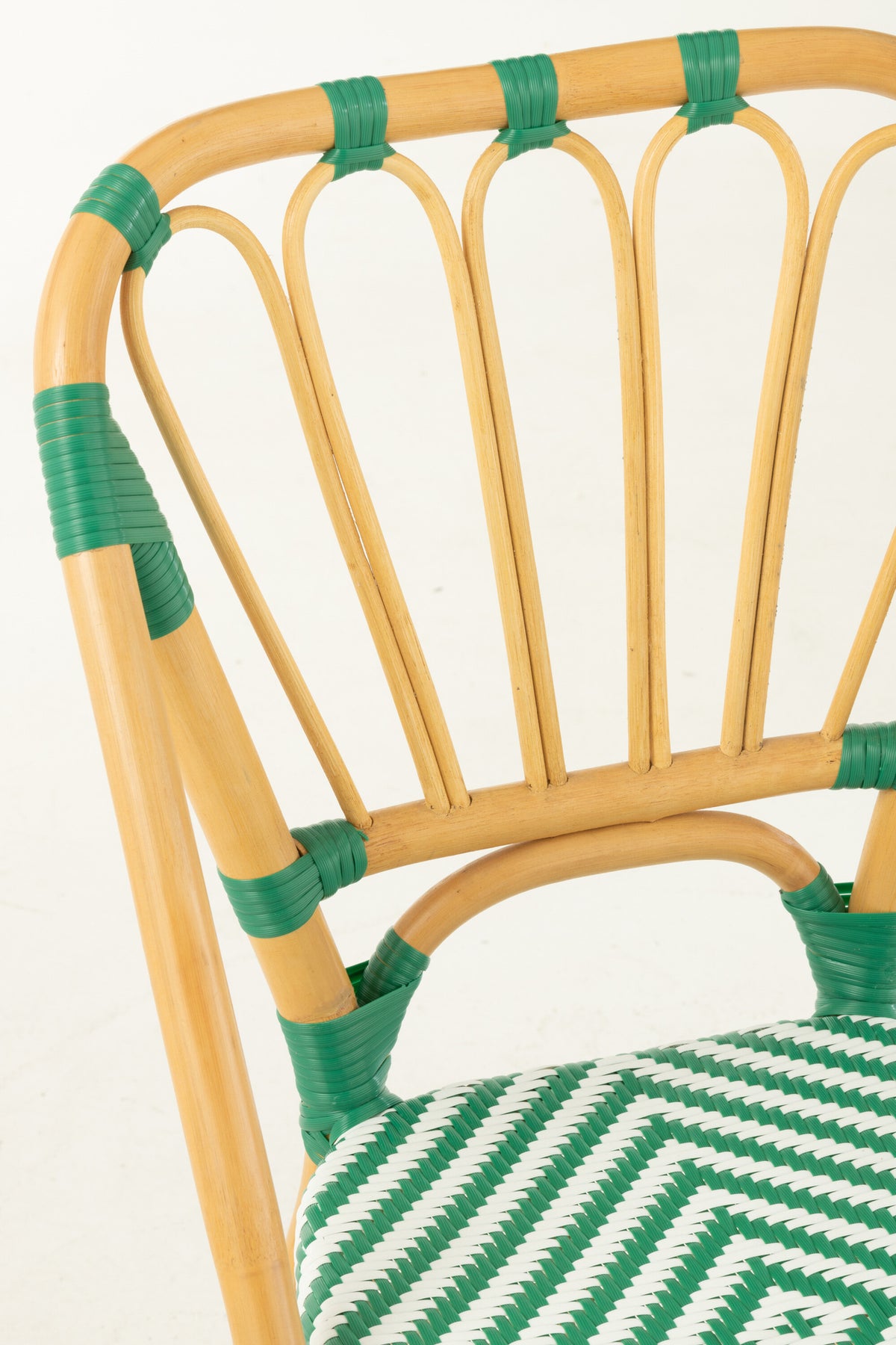 Chaise Rotin Vert foncé/Blanc J-Line
