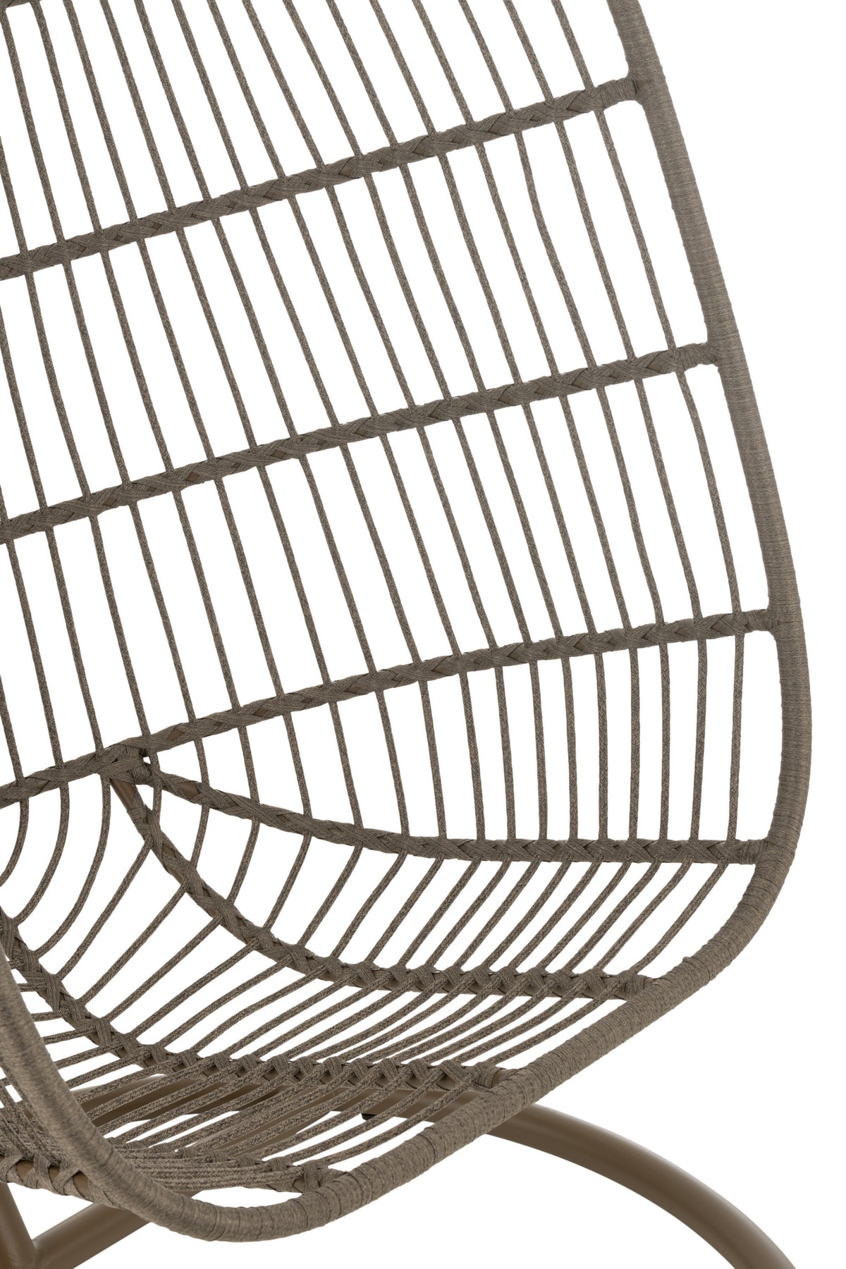 Chaise suspendue + Coussin Egga Métal/Corde Marron J-Line