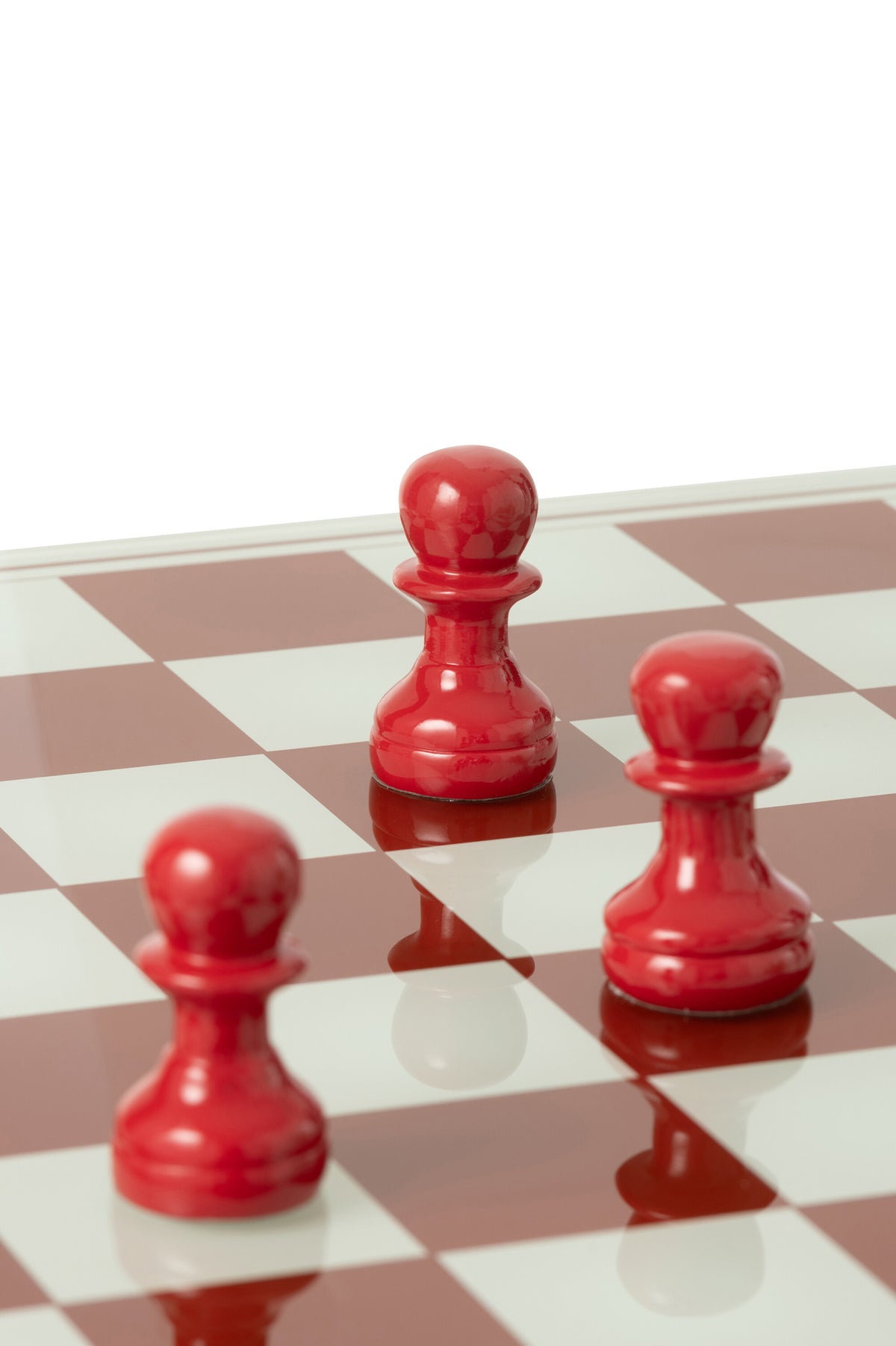 Jeu d’échecs Polyresin Blanc/Rouge Noël J-Line