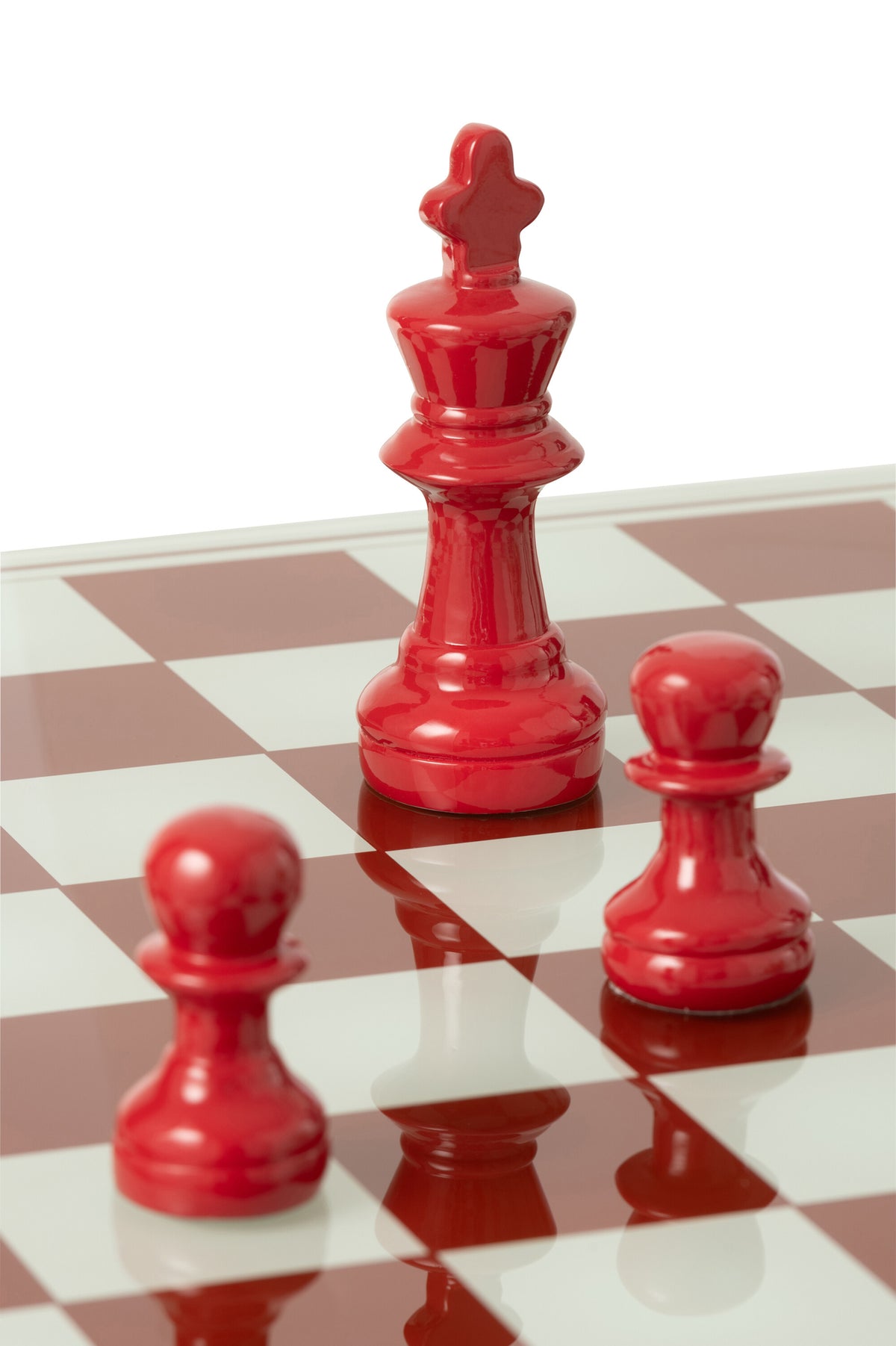Jeu d’échecs Polyresin Blanc/Rouge Noël J-Line
