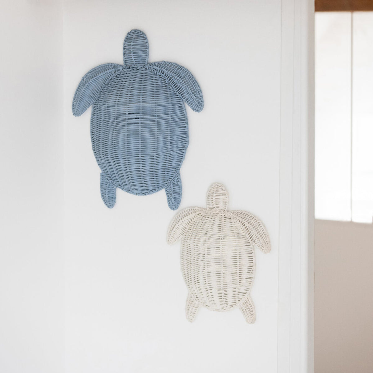 Décoration murale Tortue Fer Bleu clair Large J-Line