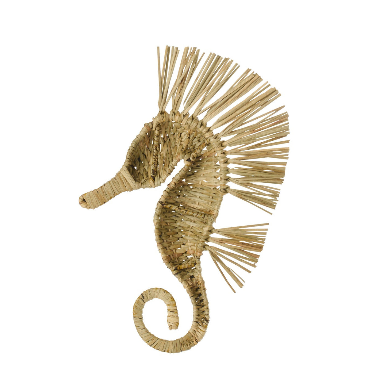 Objet mural Hippocampe Herbe Naturel Petit J-Line