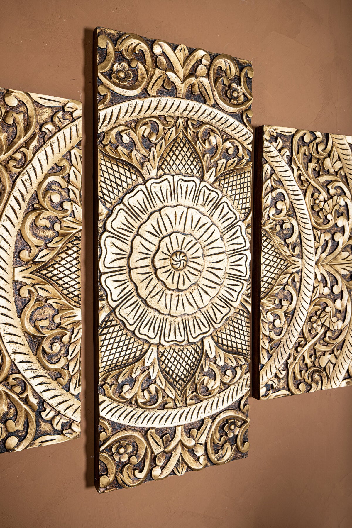 Panneau mural Sharlene - 180x90cm - MDF - Or PTMD
