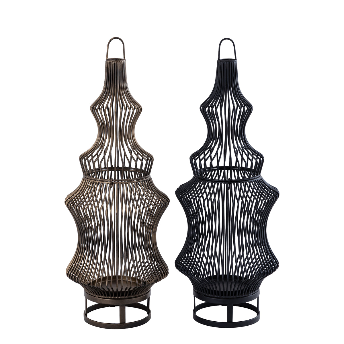 Tobin Lanterne - 23x23x60 cm - Fer - Noir PTMD