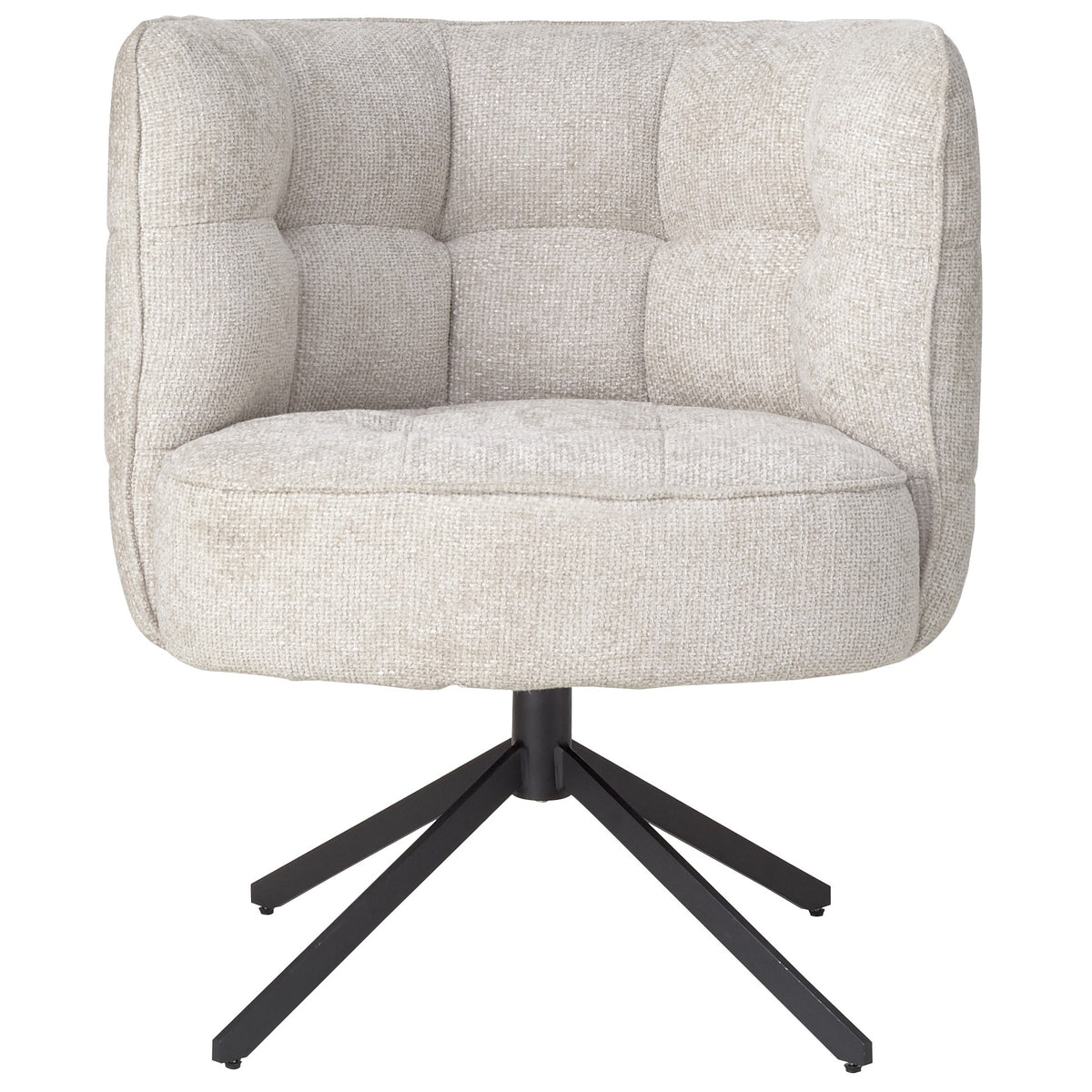 Chaise de salle à manger Odin Cream Legacy 15, pieds noir mat PTMD
