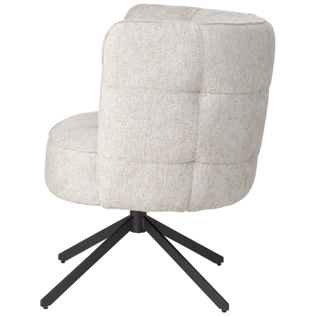 Chaise de salle à manger Odin Cream Legacy 15, pieds noir mat PTMD