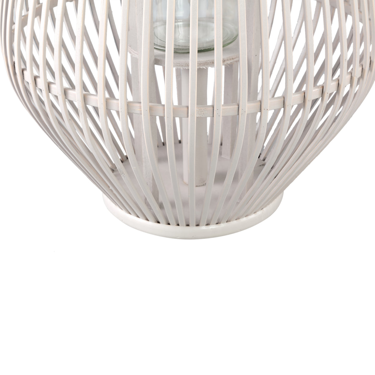 Lanterne Lysia L- 35x35x68 cm - Verre - Blanc PTMD