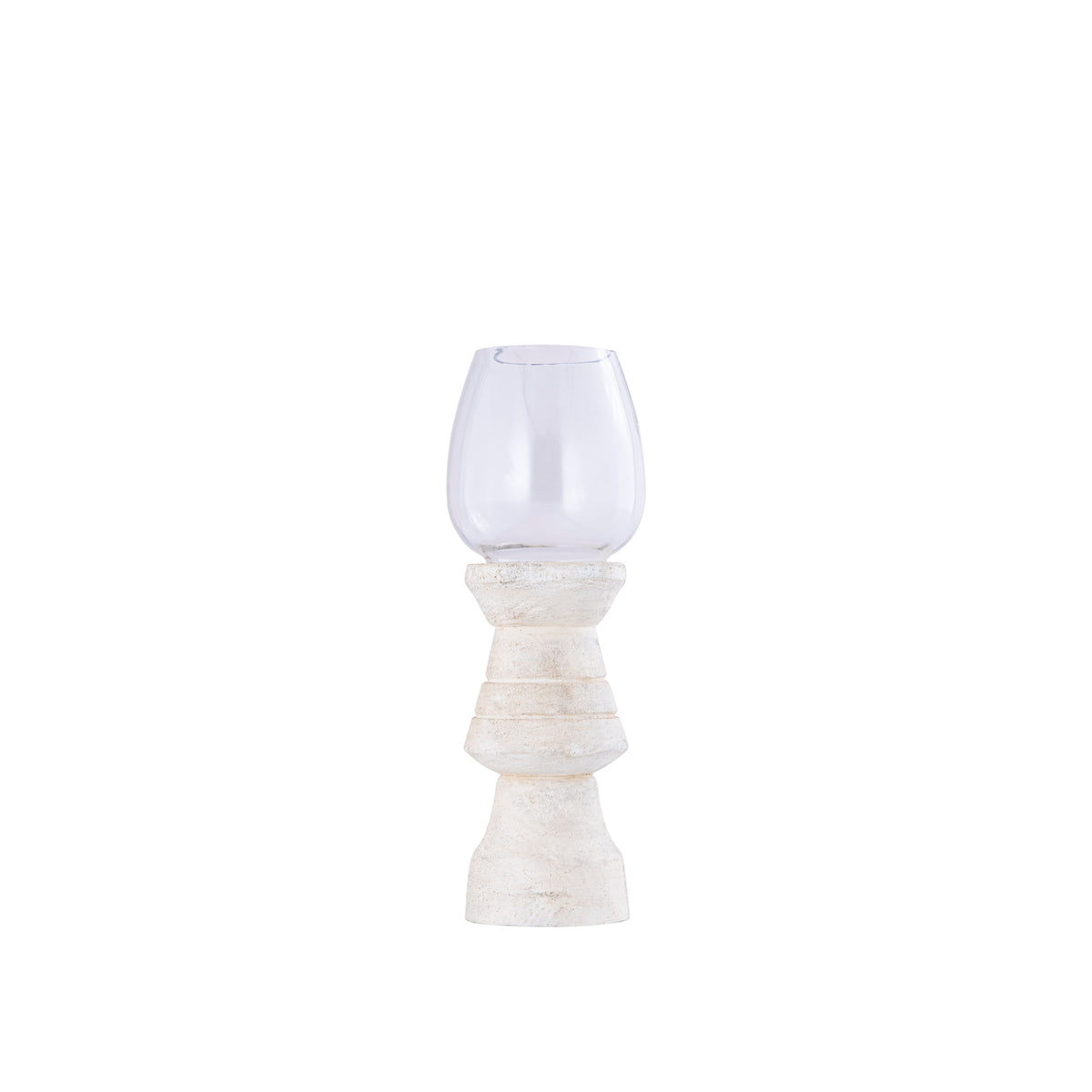 Photophore Qez Bois de manguier Crème Lot de 3 PTMD