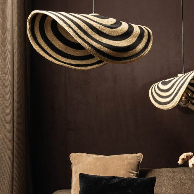 Loulou Suspension ondulée en jonc naturel petite PTMD