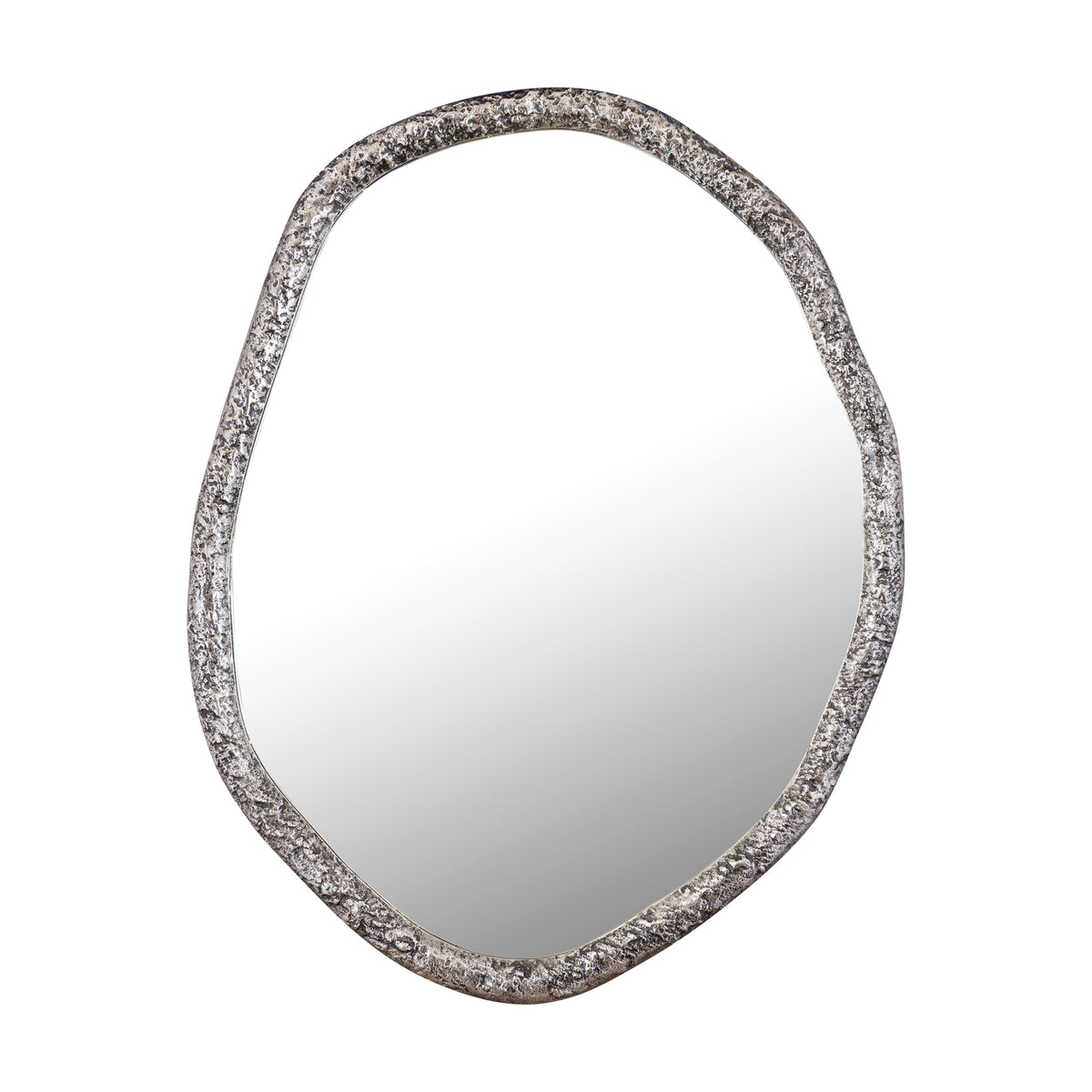 Miroir rond de forme organique Paisley Nickel PTMD