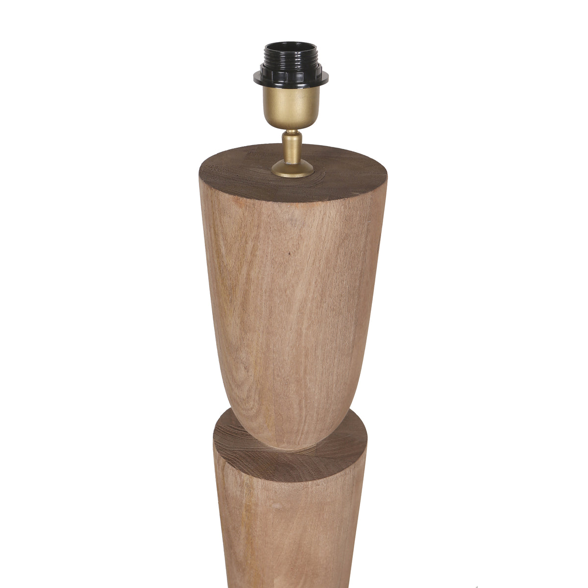 Base de lampadaire à étages en bois de manguier naturel Lorinne PTMD
