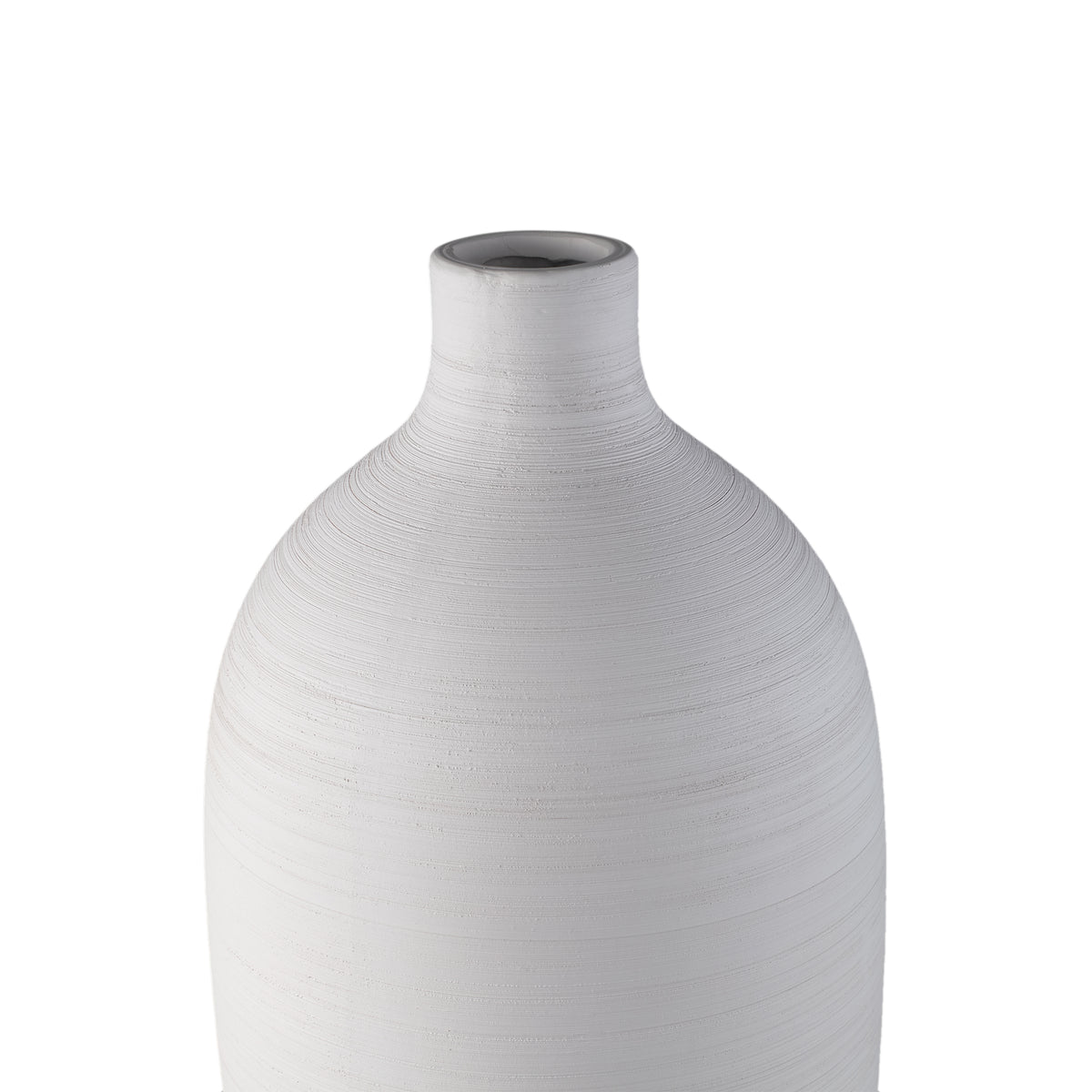 Vase bouteille Cavinn Céramique Blanc Ø24cm x H70cm PTMD