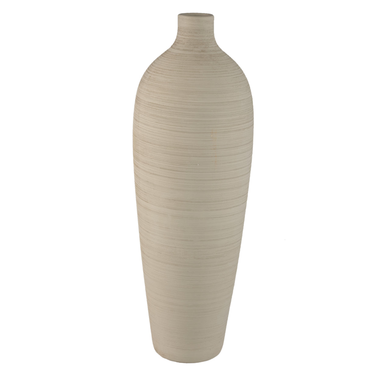 Vase bouteille Cavinn Céramique Beige Ø24cm x H70cm PTMD