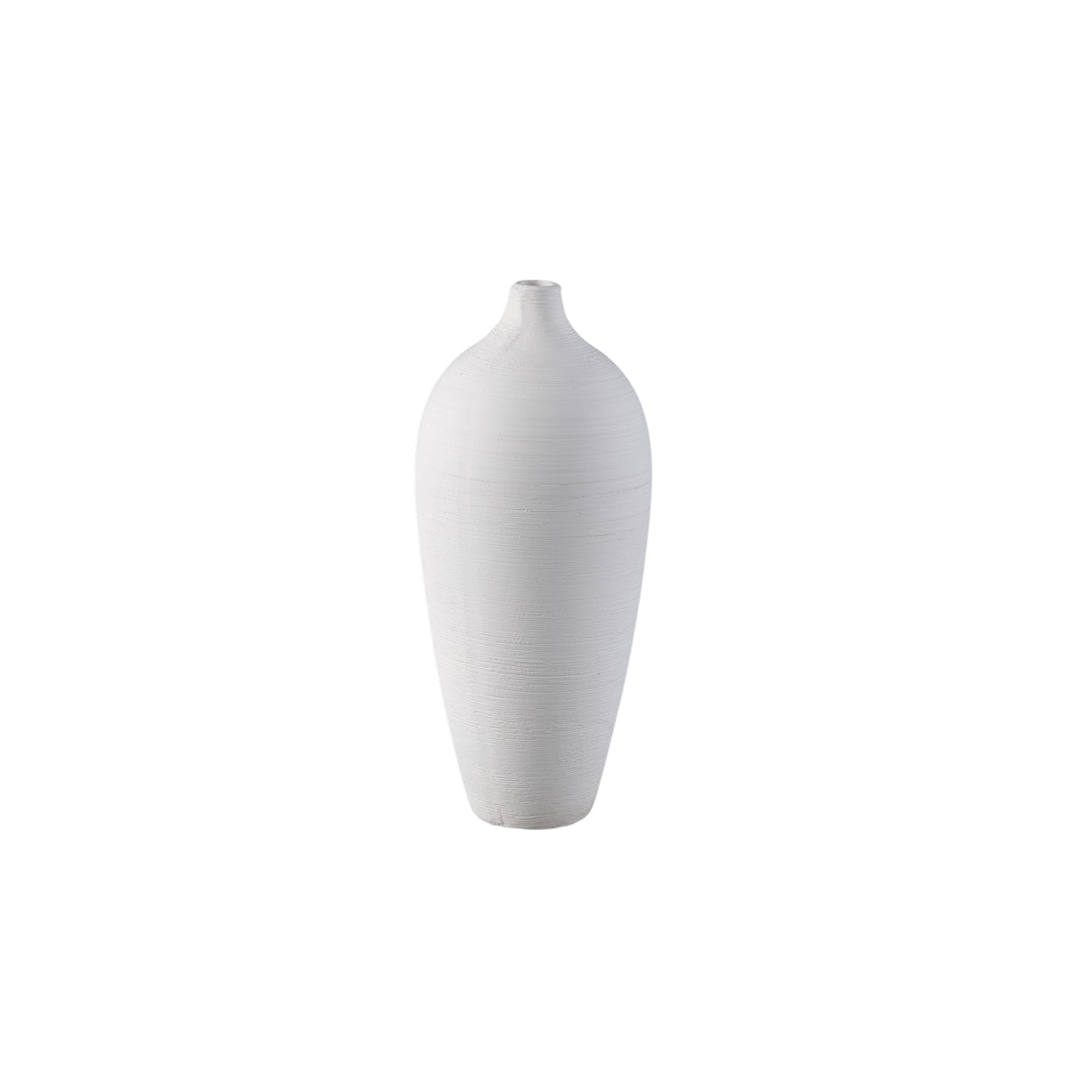 Vase bouteille Cavinn Céramique Blanc Ø15cm x H35cm PTMD