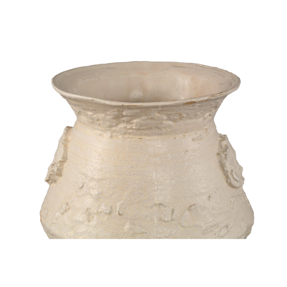 Pot Leandra Beige Rond Céramique Texture brute Large PTMD