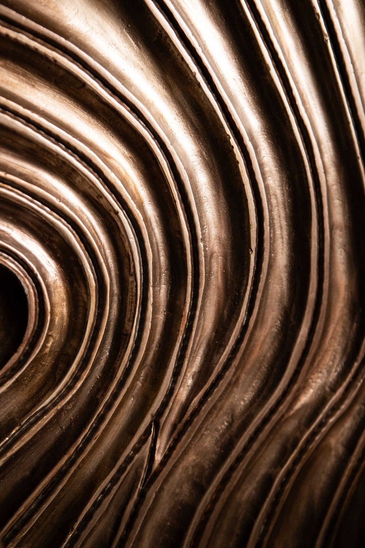 Panneau mural Reddie Wavvy marron brillant moyen 90 x 120 cm PTMD