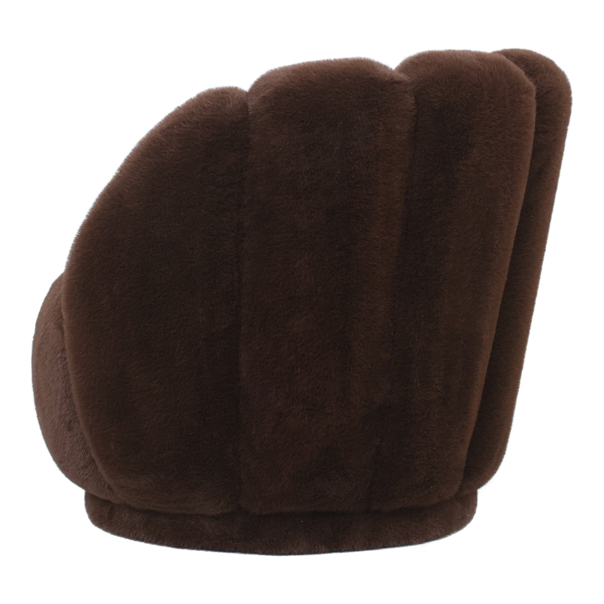Fauteuil Furia marron foncé en fourrure PTMD