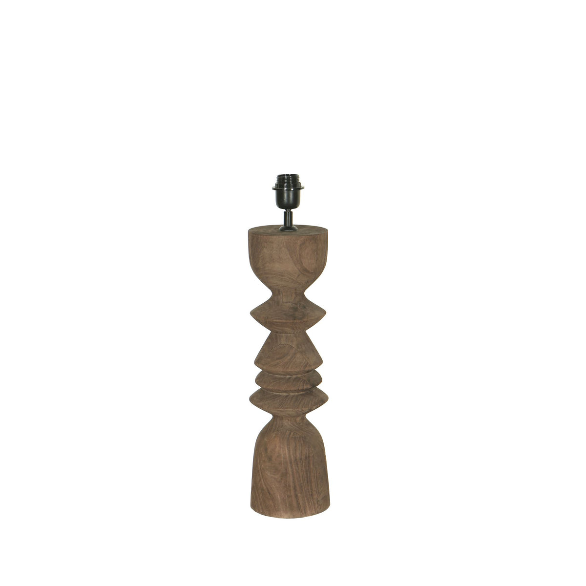 Lampe de table Elaine Marron Bois de Manguier Base Ronde PTMD