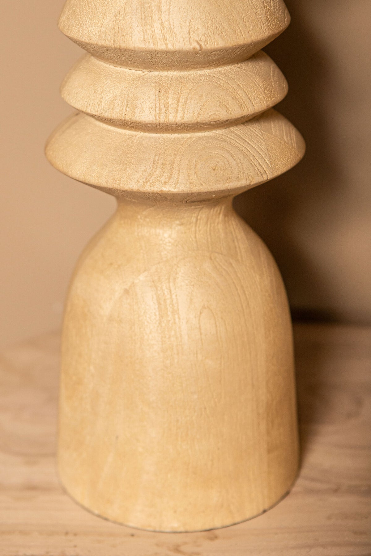 Lampe de table Elaine Bois de manguier naturel Base ronde PTMD