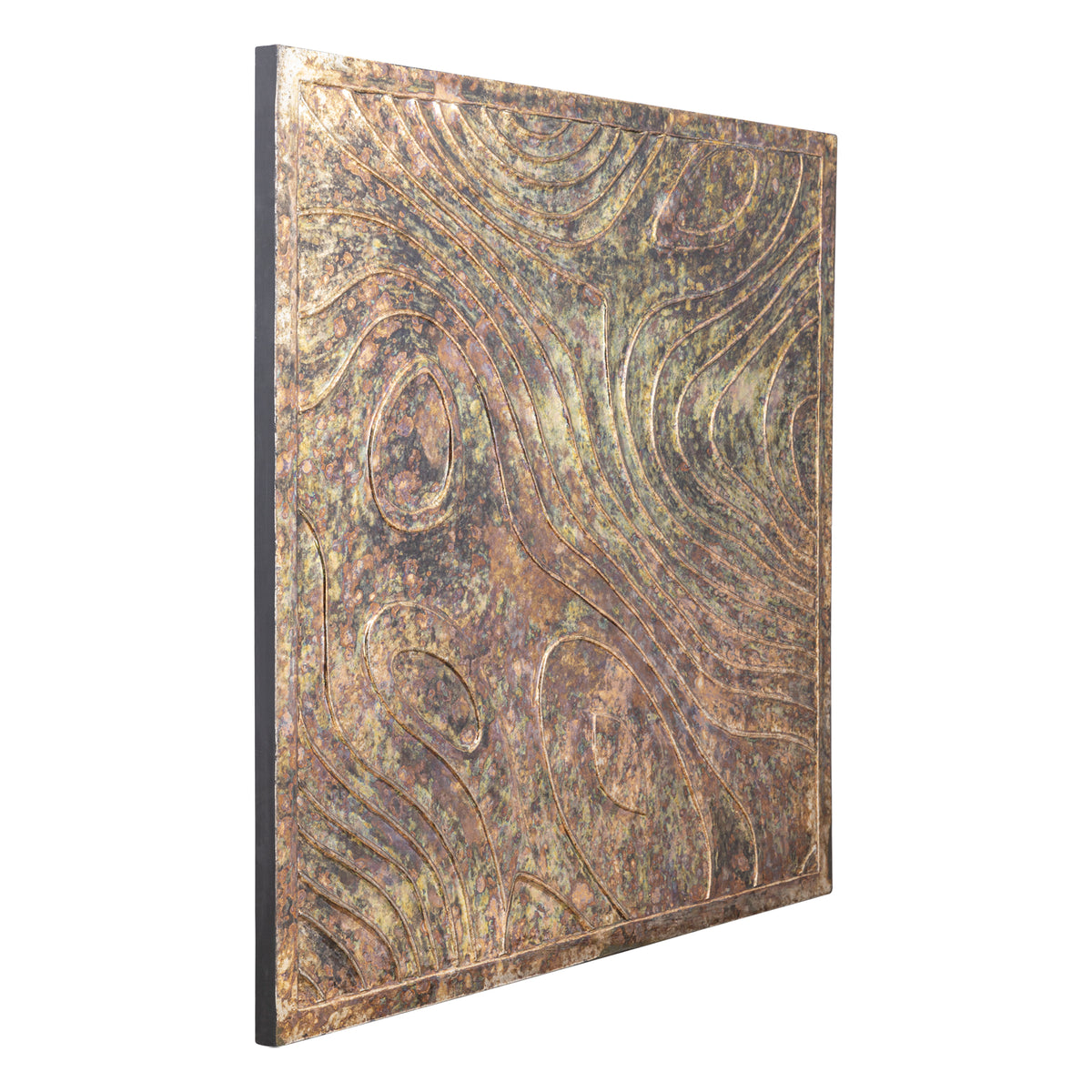 Panneau mural carré Connolly Oil Green Wood L PTMD