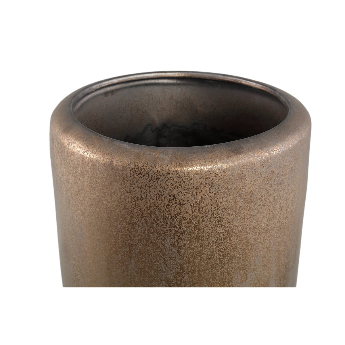 Kyleigh Bronze Rond Pot en Céramique Lisse High XL PTMD
