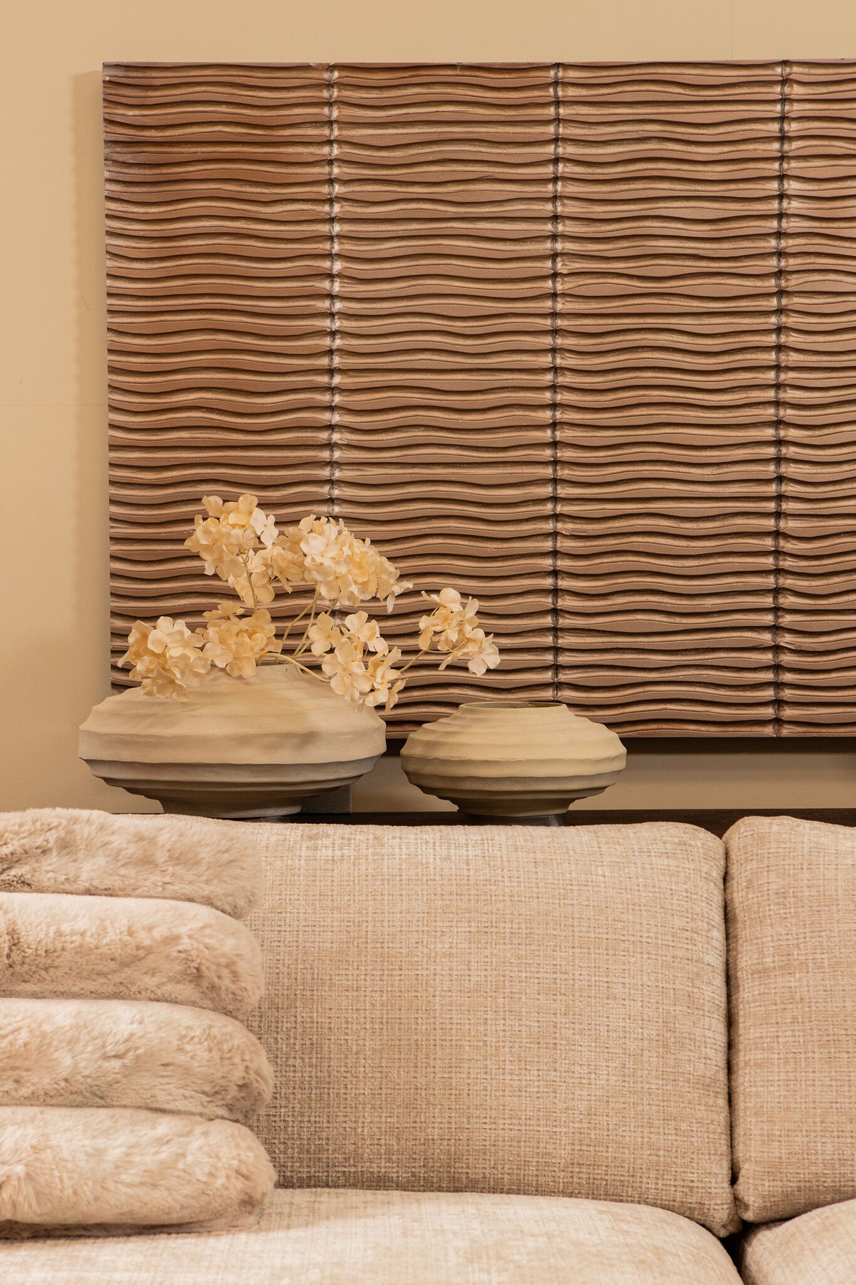 Casserole Kody Beige Stone Wash en alu coulé côtelée L PTMD