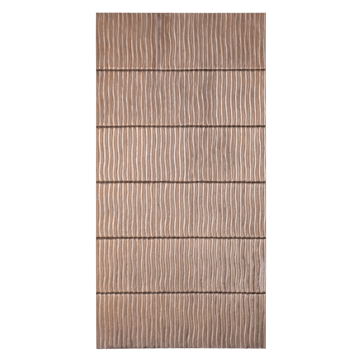 Panneau mural Seline Bronze MDF à rayures ondulées superposées L PTMD