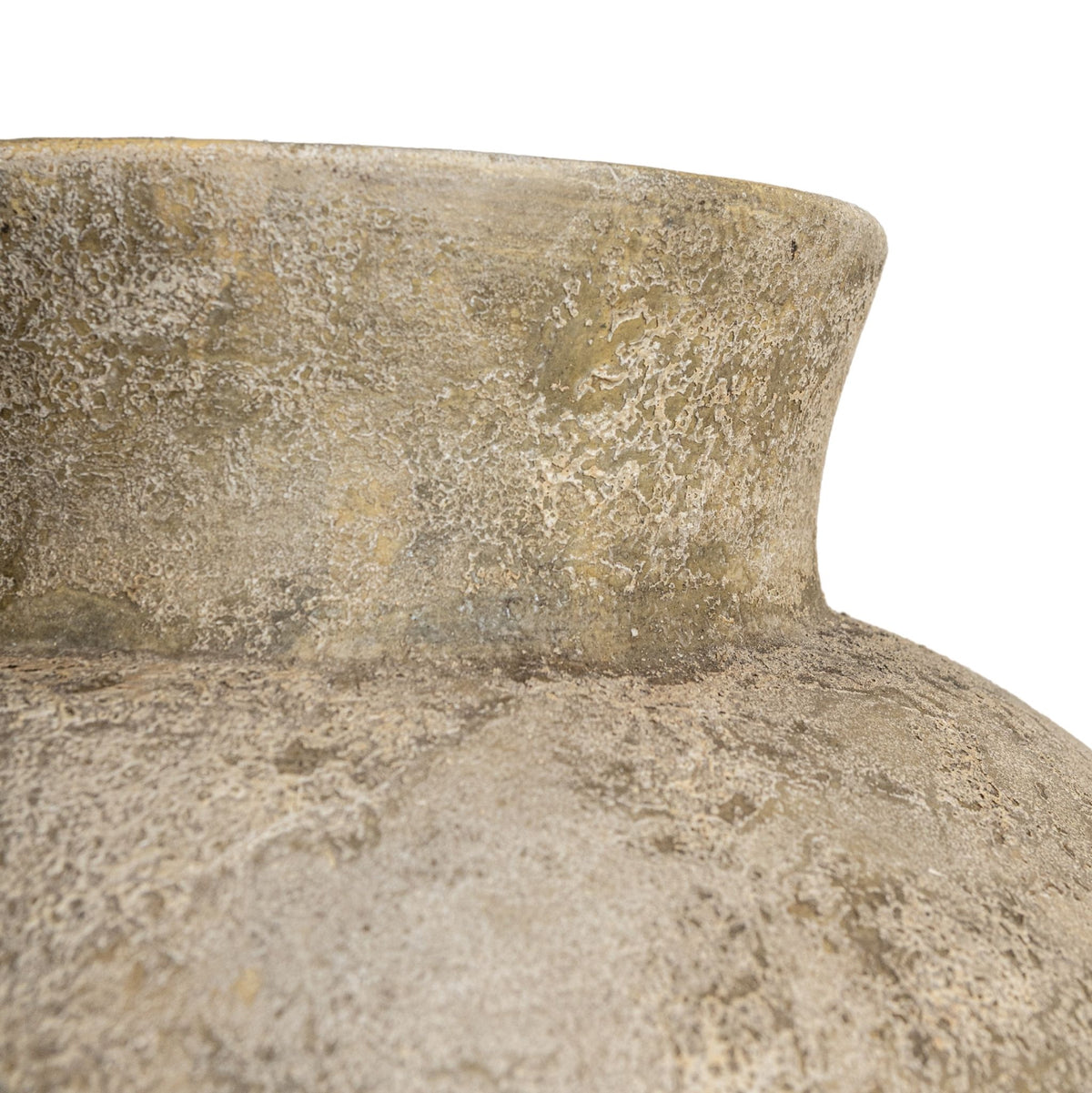 Pot Gisel Beige Fibre de Ciment Haut Grand PTMD