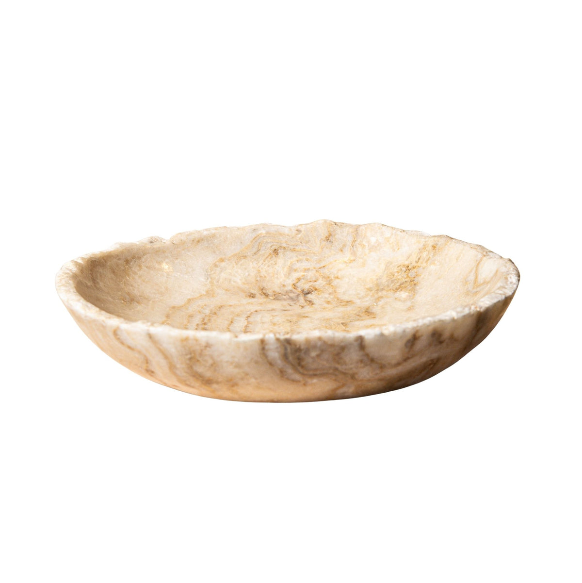 Draya Onyx Blanc Bol Rond Organique Grand PTMD