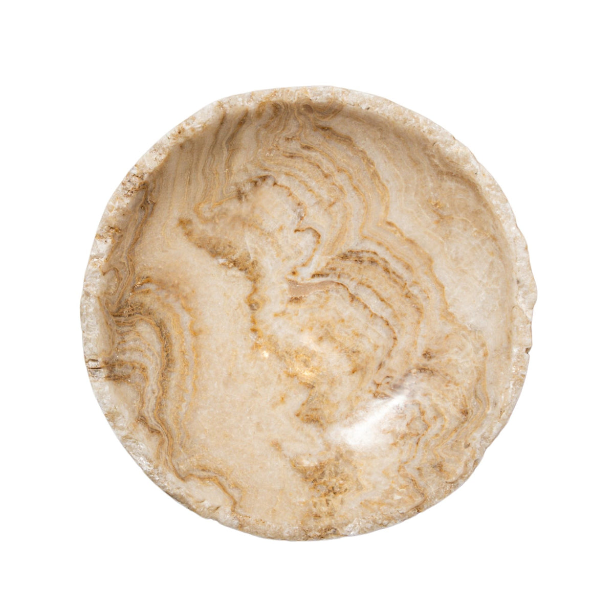 Draya Onyx Blanc Bol Rond Organique Grand PTMD