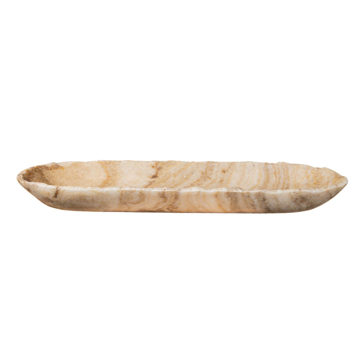 Grand bol ovale organique Draya Onyx blanc PTMD