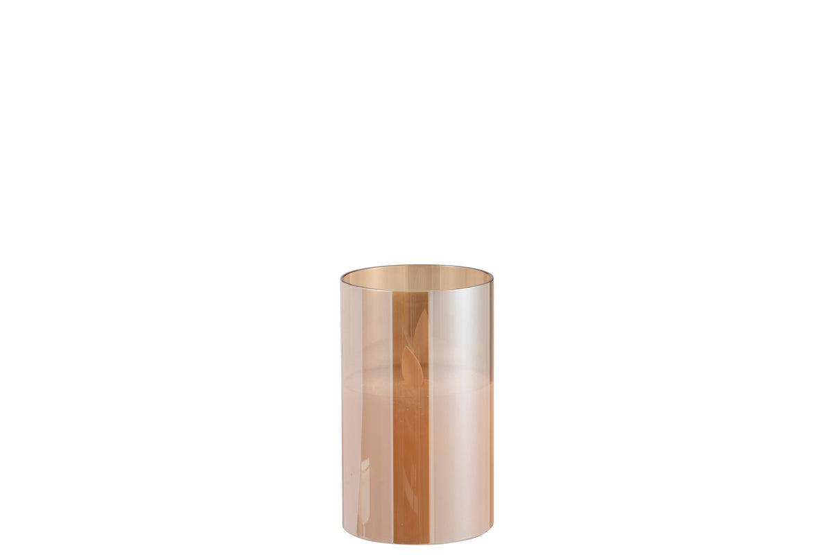 Lampe LED Verre Scintillant Doré Petite