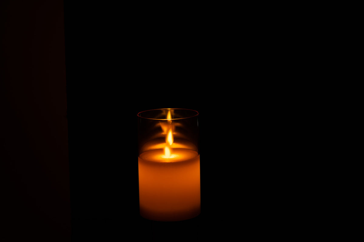 Lampe LED Verre Scintillant Doré Petite