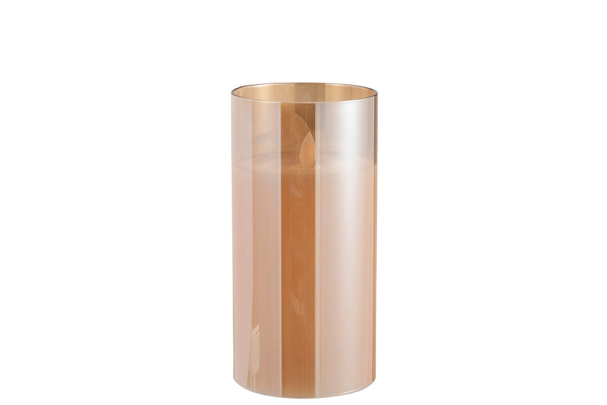 Lampe LED Verre Scintillant Doré Moyen