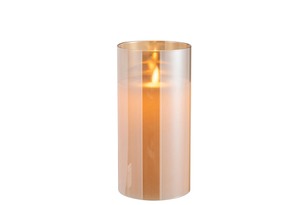 Lampe LED Verre Scintillant Doré Moyen