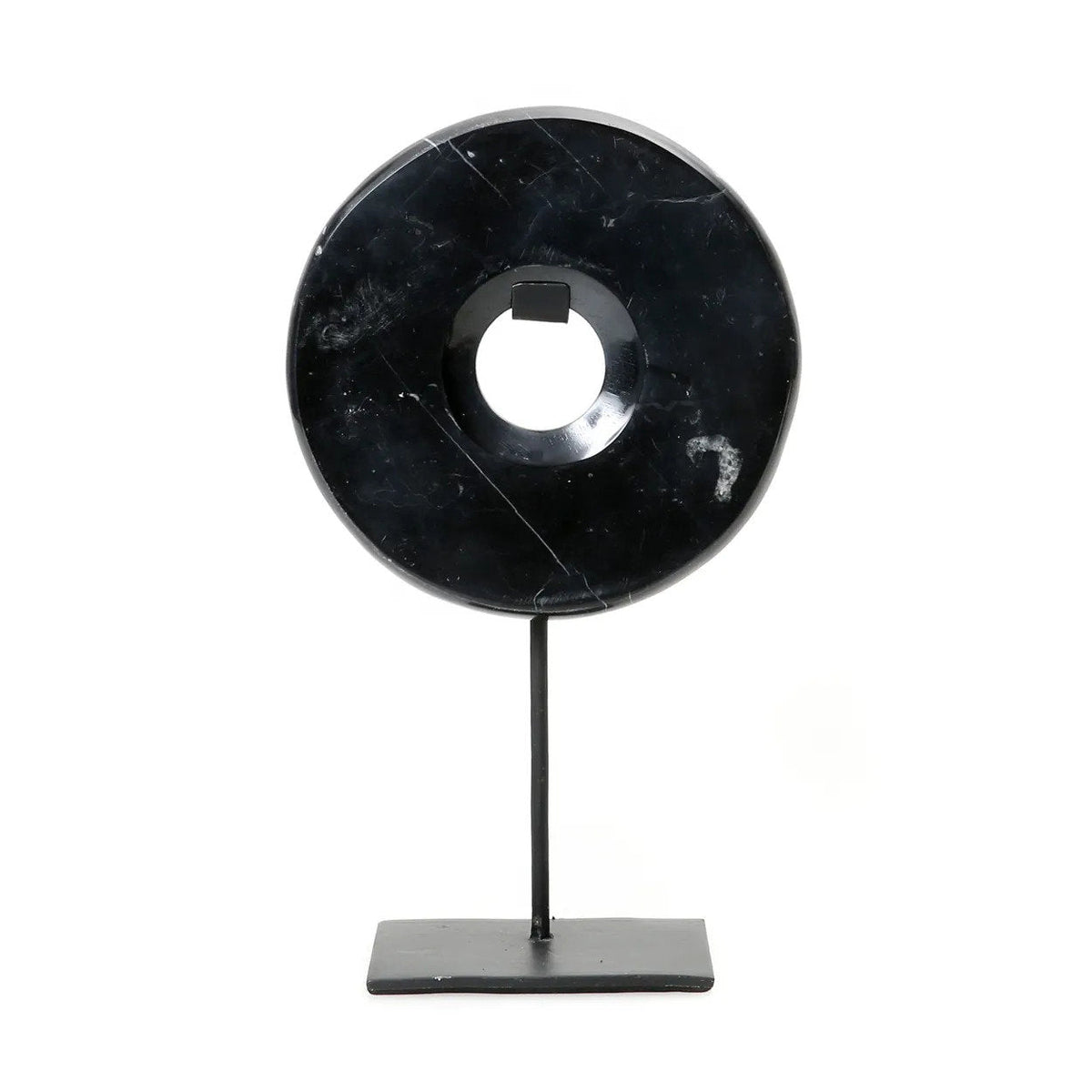 Le Disque en Marbre Sur Pied Noir Moyen Bazar Bizarre