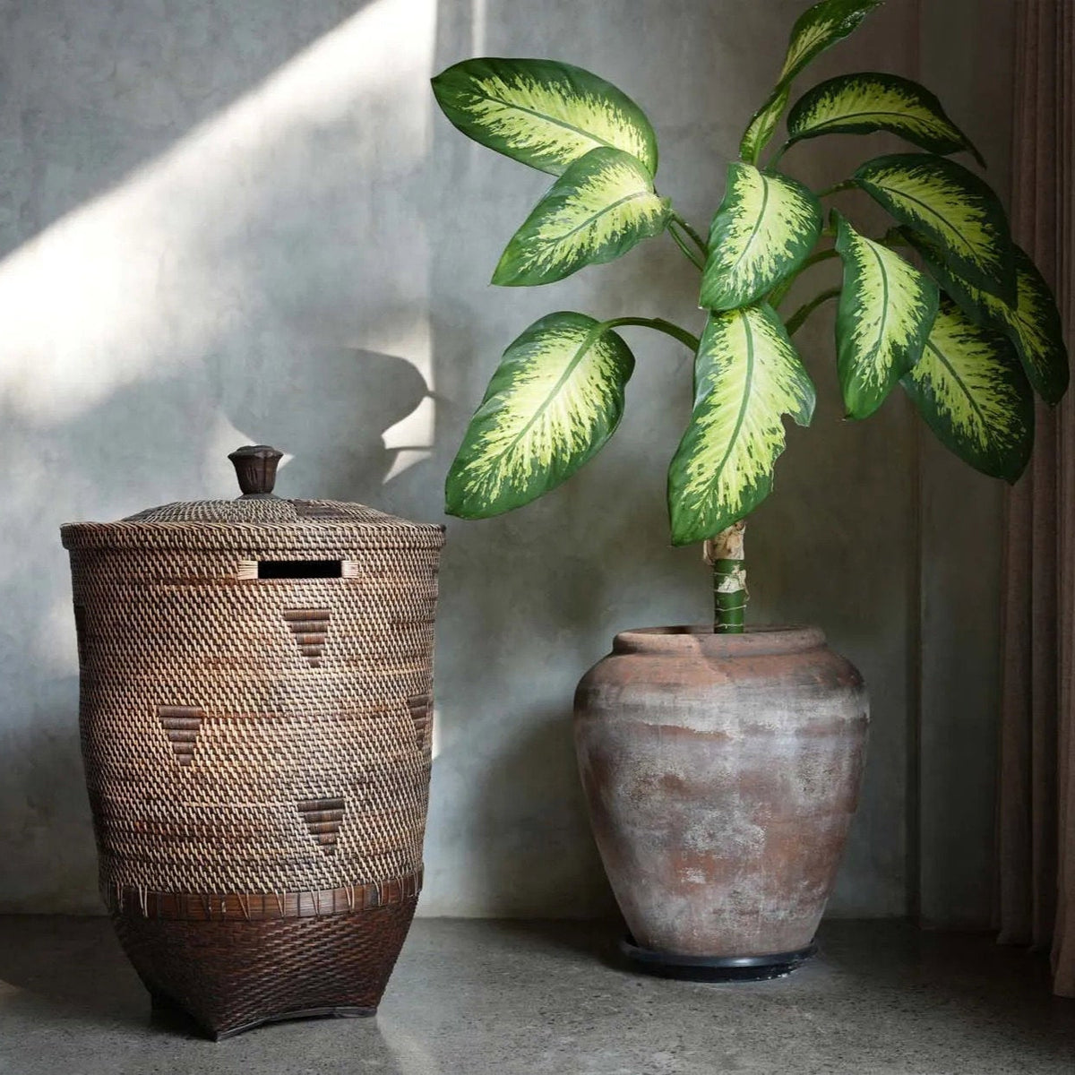 Le panier à linge Colonial Naturel Brun XL Bazar Bizar