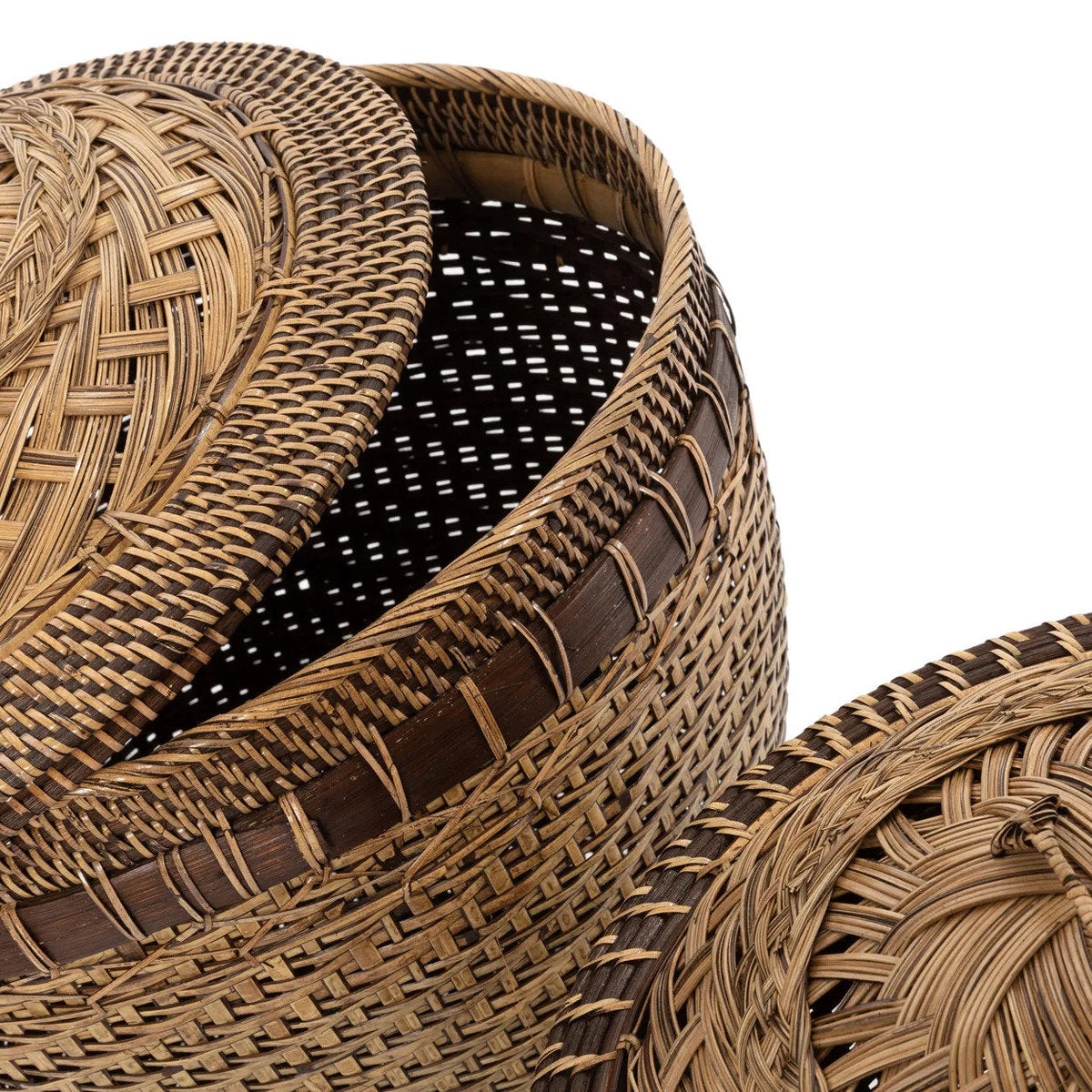 Le panier de rangement Colonial Marron Moyen Bazar Bizar