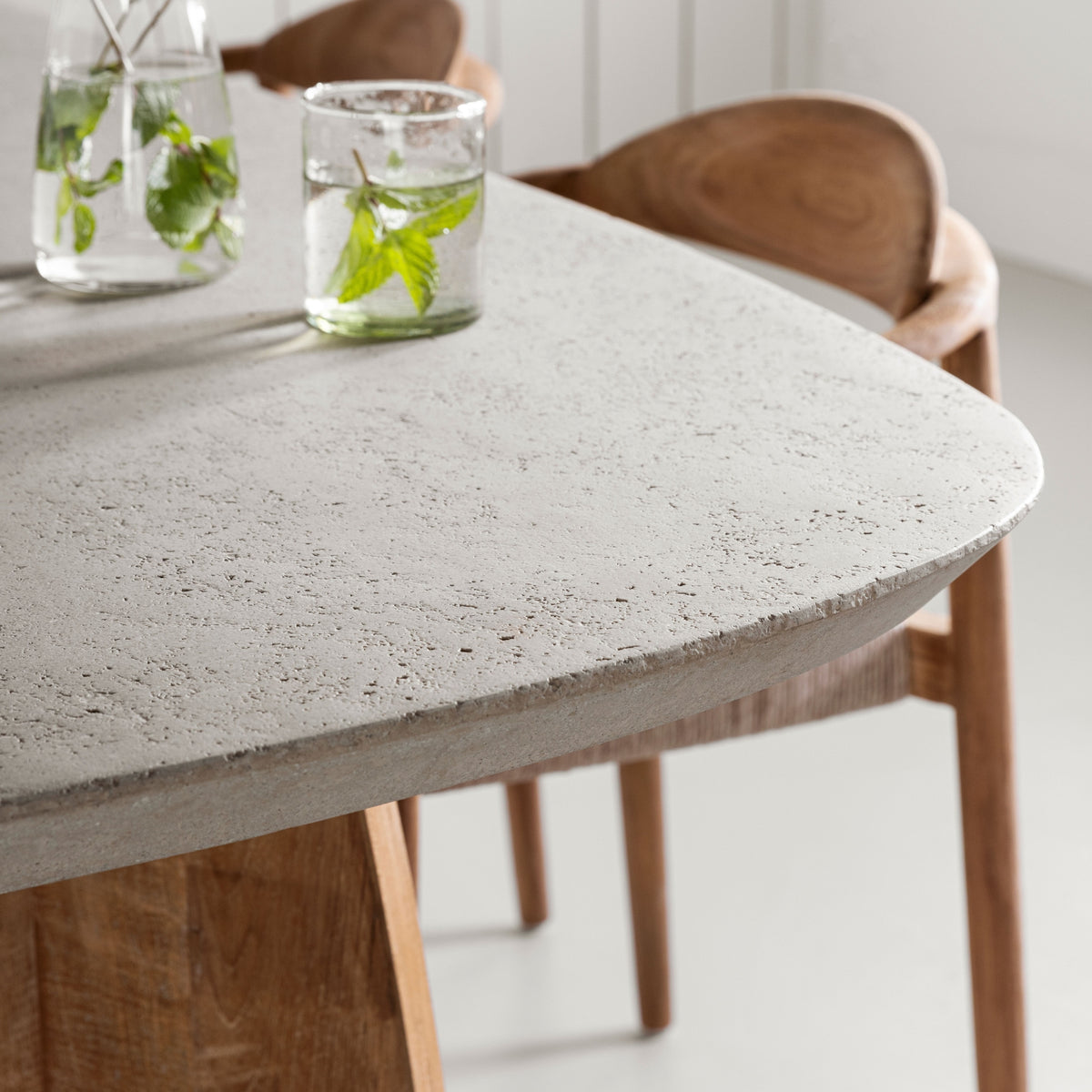 DTP Home Nova Table à manger Travertin 250cm
