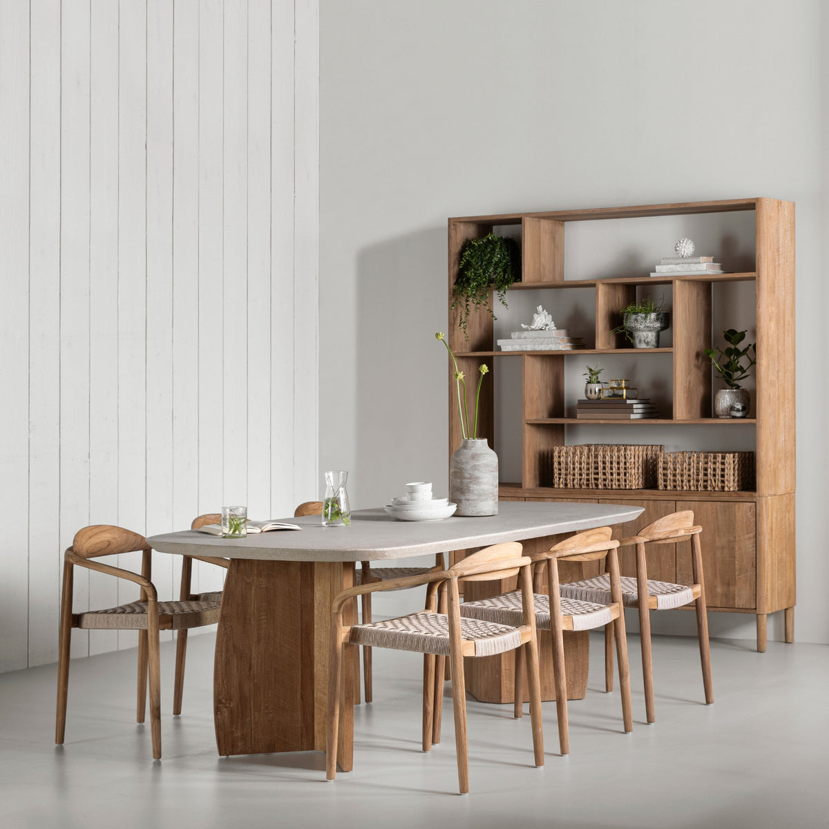 DTP Home Nova Table à manger Travertin 250cm