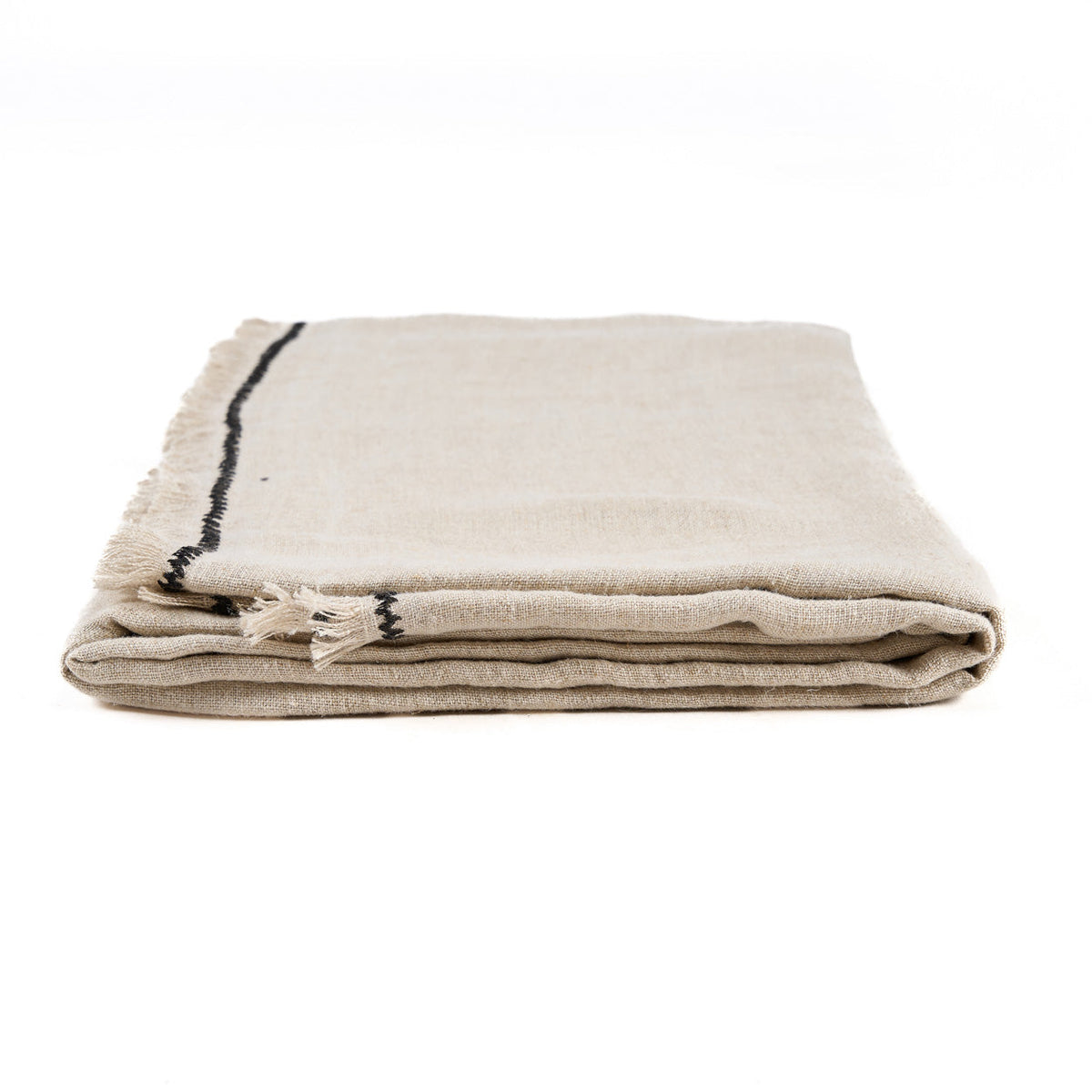 La nappe Tuscany - Noir naturel - 150x250 Bazar Bizar
