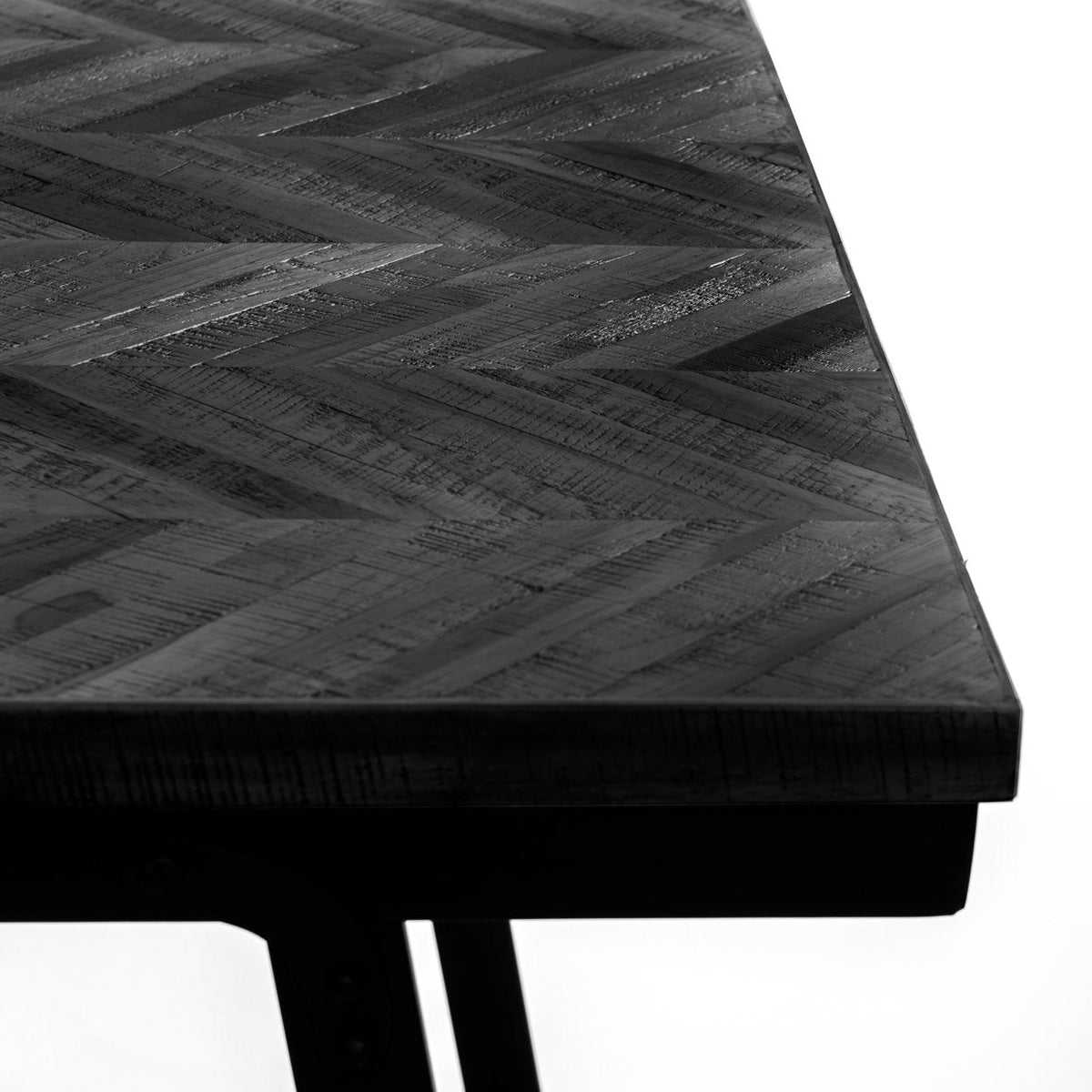 La Table Haute Chevrons - Noir - 140 Bazar Bizar