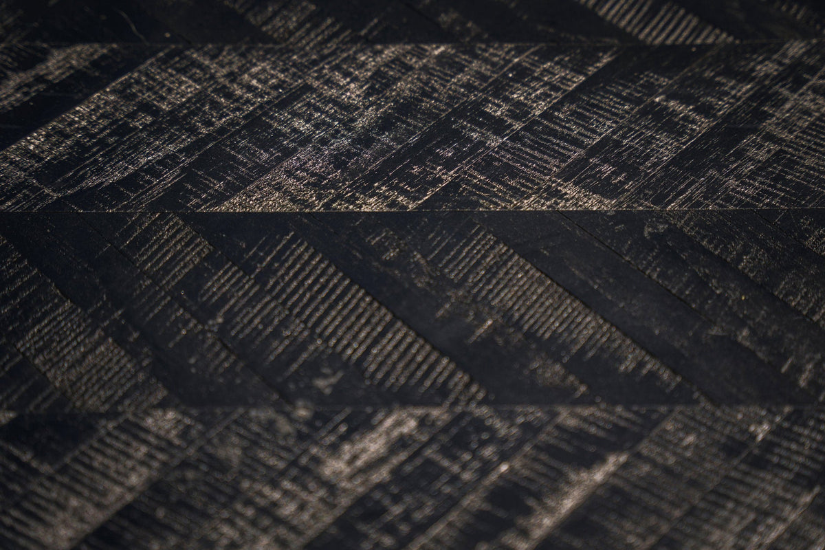 La Table Haute Chevrons - Noir - 140 Bazar Bizar
