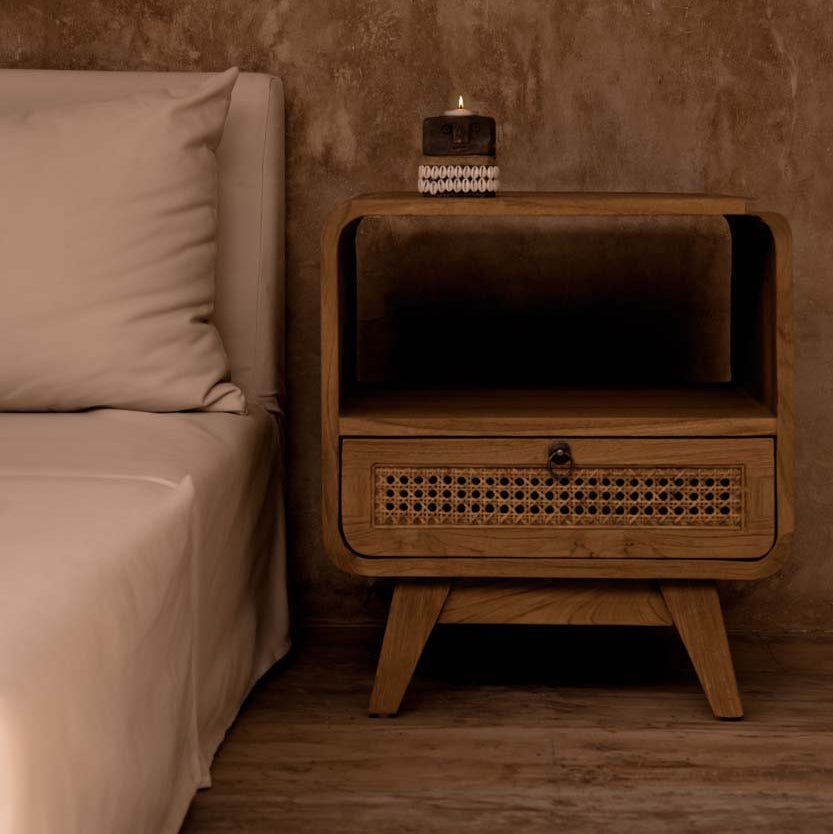 La table de chevet Breeze Naturel Bazar Bizarre