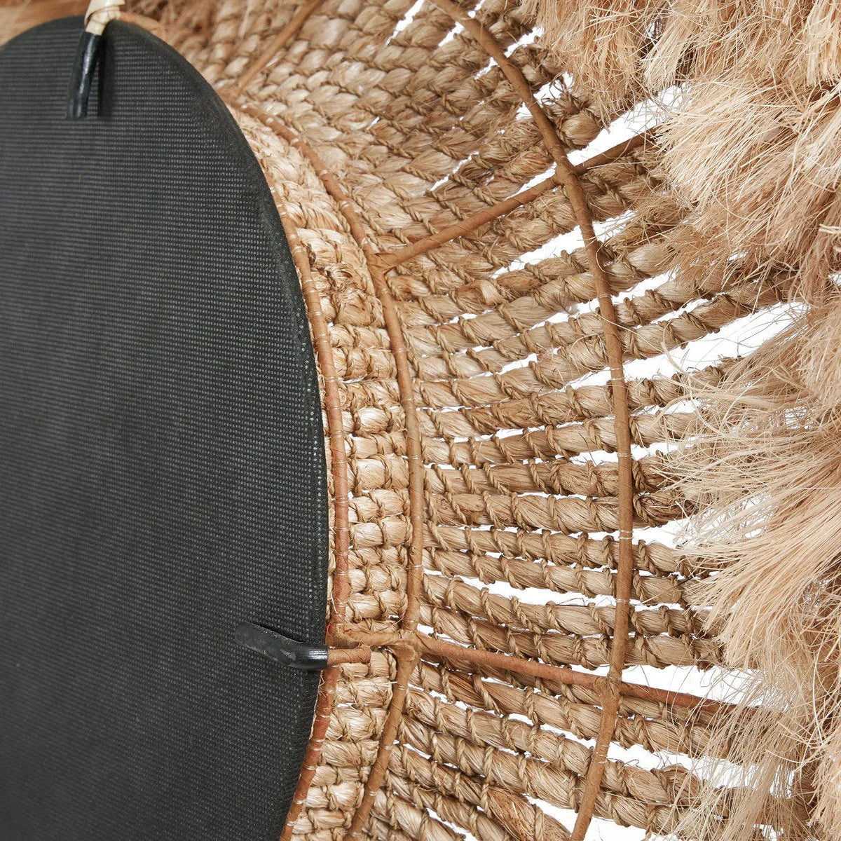 Le miroir Solomon en abaca - Naturel 85x85cm Bazar Bizar
